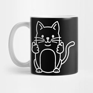 Cute Cat Giving Humbs Up I Funny Cat Lover Gift Mug